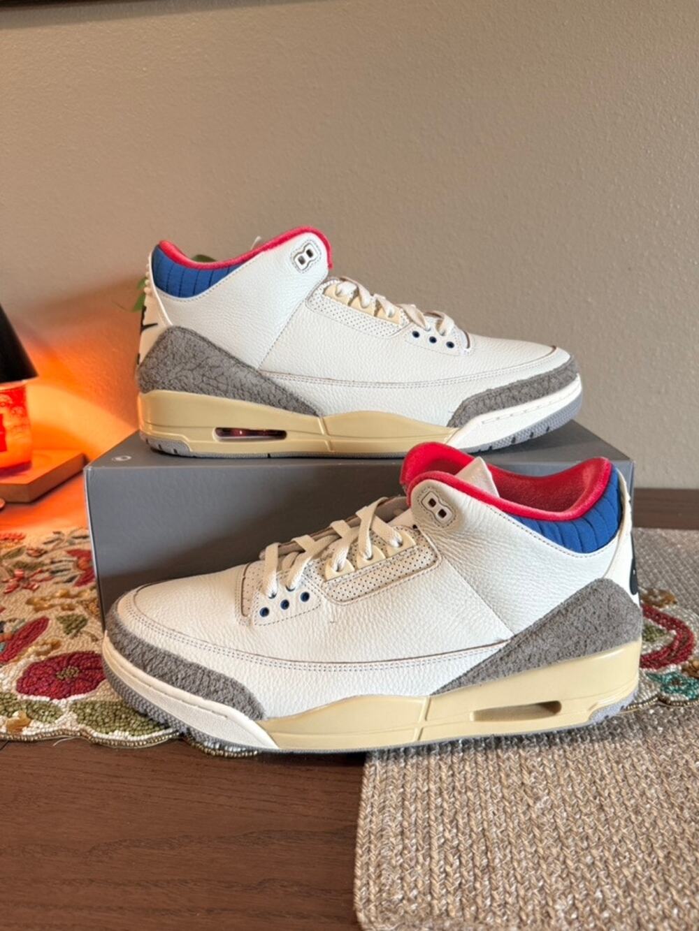 Jordan 3 Retro OG SP Seoul 2.0 White Black Sport Royal Blue Red Korea IB1482 100